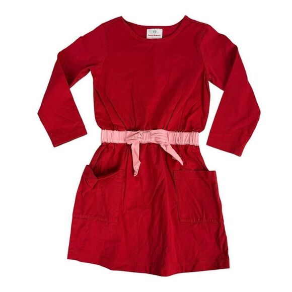 Hanna Andersson Red Pink Dress with Pockets 110 / 5 - Picture 1 of 6